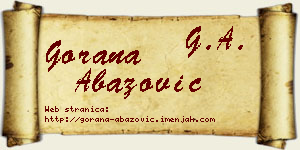 Gorana Abazović vizit kartica